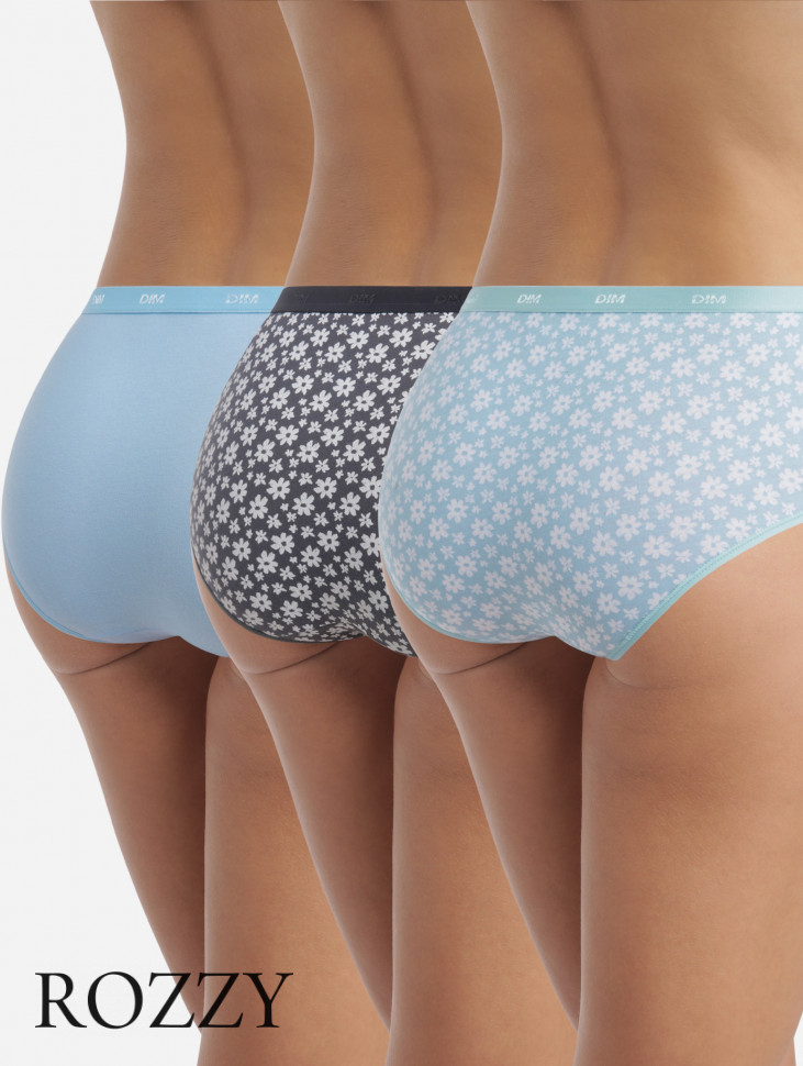 Трусы шорты хлопковые DIM Les Pockets Cotton 4C20 санди блум (уп.3шт.) 