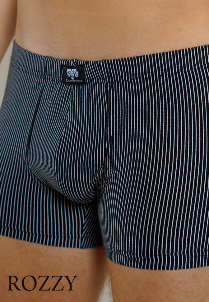 Трусы шорты мужские Ceceba 020477/5XL-6XL черный/черная полоска (уп.2шт.)