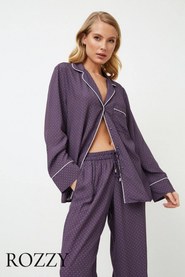 Пижама вискозная Aruelle Sabine баклажановый