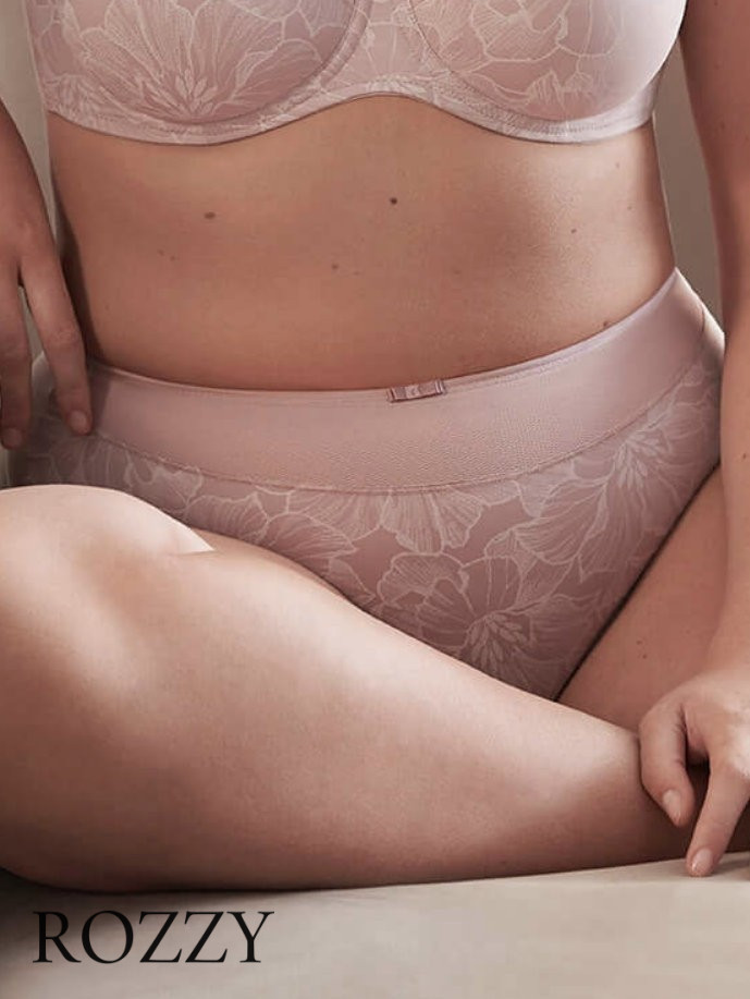 Трусы классика обрезные Felina Vision Bloom 213288 серо-коричневый Ф+К