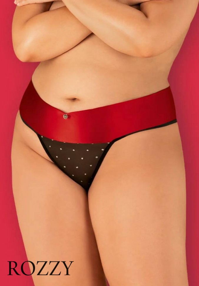 Трусы стринги Obsessive Tienesy Thong красно-черный