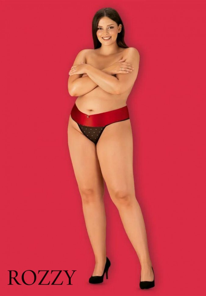 Трусы стринги Obsessive Tienesy Thong красно-черный