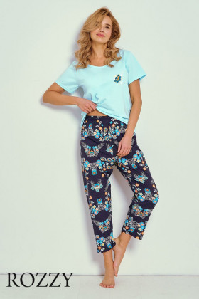 Пижама хлопковая Taro Kristen 3329/3366 темно-синий/лазурный