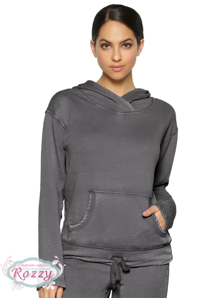 Кофта домашняя хлопковая Paramour Cora 900277 древесный уголь