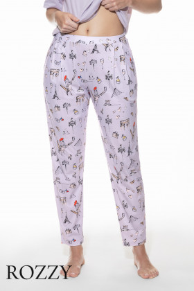 Брюки домашние хлопковые Mey France Sensation 1220073 серо-сиреневый