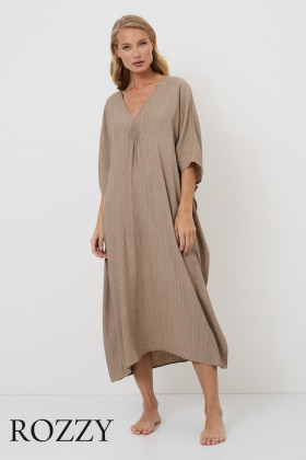 Платье домашнее вискозное Aruelle Cade тауп