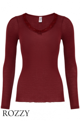 Фуфайка шерстяная Nina Von C Wool Silk 29470846 бордовый