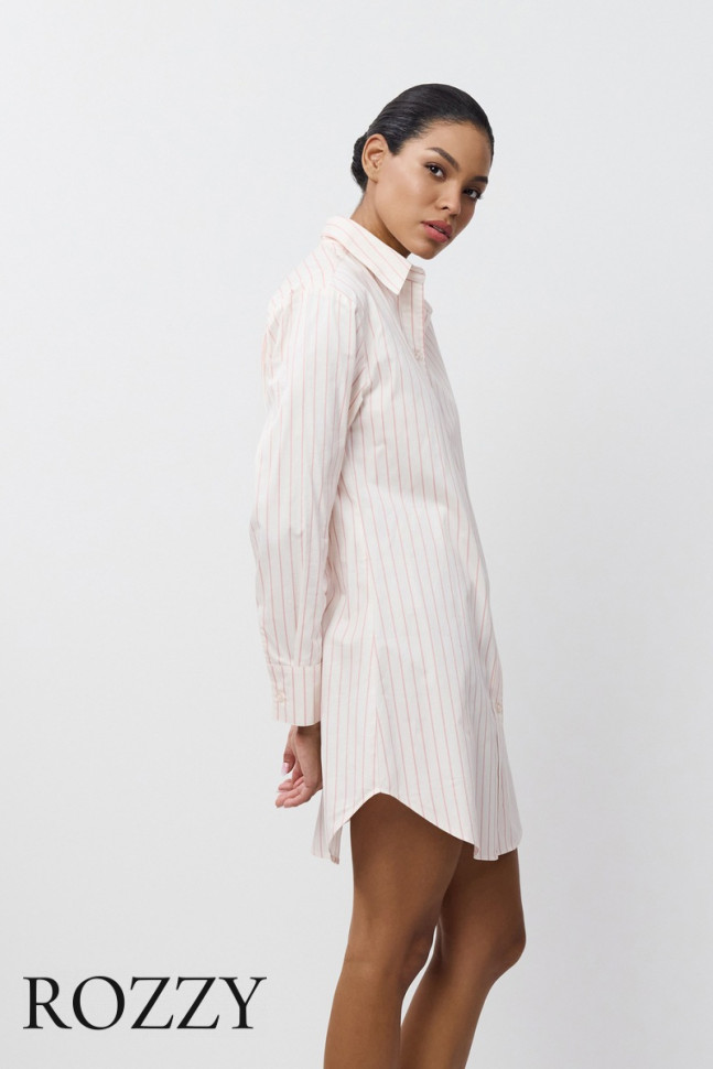 Сорочка хлопковая Aruelle Zephyr кремовый/розовый