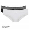 Трусы бикини хлопковые DIM Sexy Fashion 042J белый/черный (уп.2шт.)