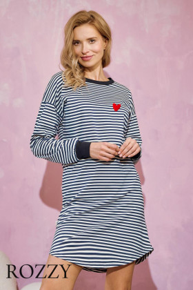 Сорочка хлопковая Taro Trudy 3220 темно-синий/белый