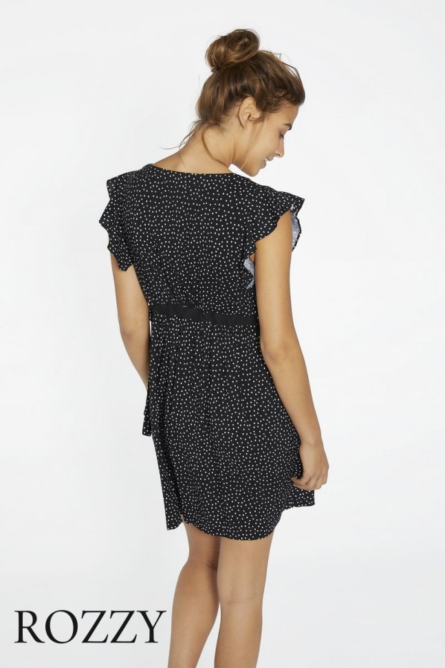 Платье пляжное вискозное Ysabel Mora 85717 черный/горох