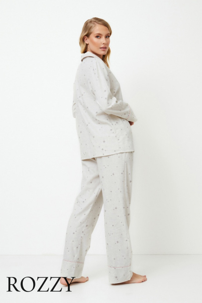 Пижама фланелевая Aruelle Dorothea светло-серый