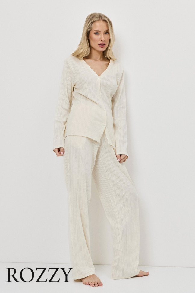 Пижама хлопковая Aruelle Cambria Set экрю