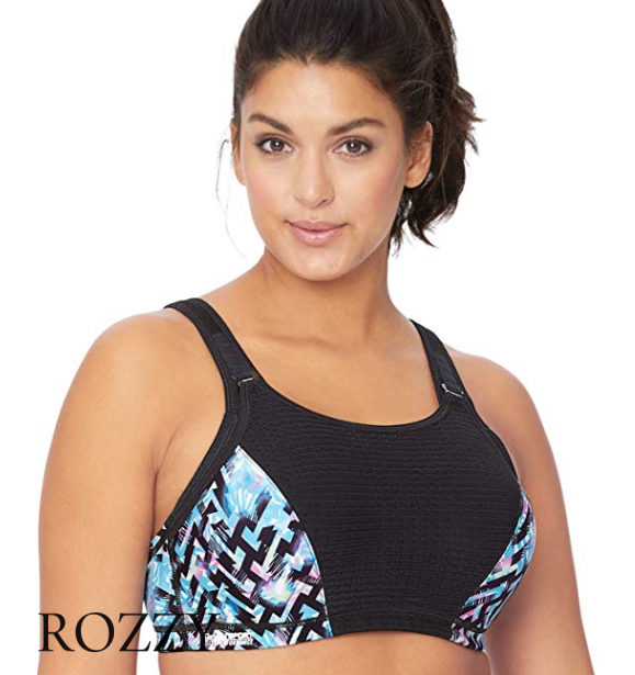 Бюстгальтер спортивный Glamorise GI9167 черный/принт
