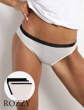 Трусы слипы хлопковые DIM Les Pockets Cotton 4C17 с черным бантом (уп.3шт.)