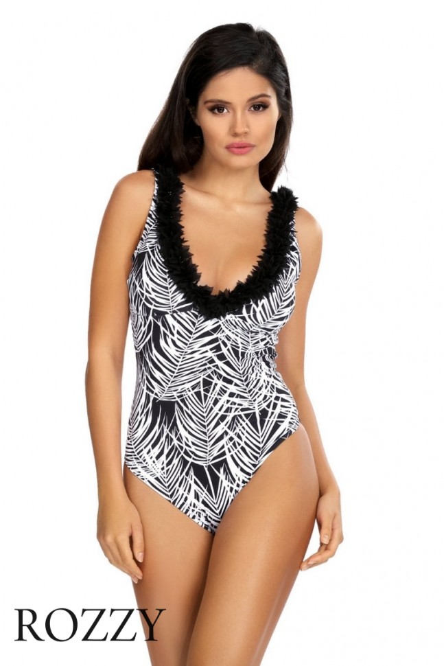 Купальник слитный Lorin L4427/1 черно-белый