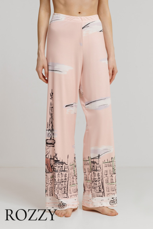 Брюки домашние хлопковые Mey Ete A Paris 1220067 пудровый