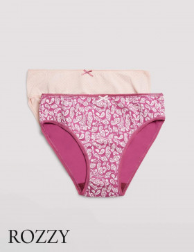 Трусы слипы хлопковые Ysabel Mora 19441 светло-розовый/фуксия (уп.2шт.)