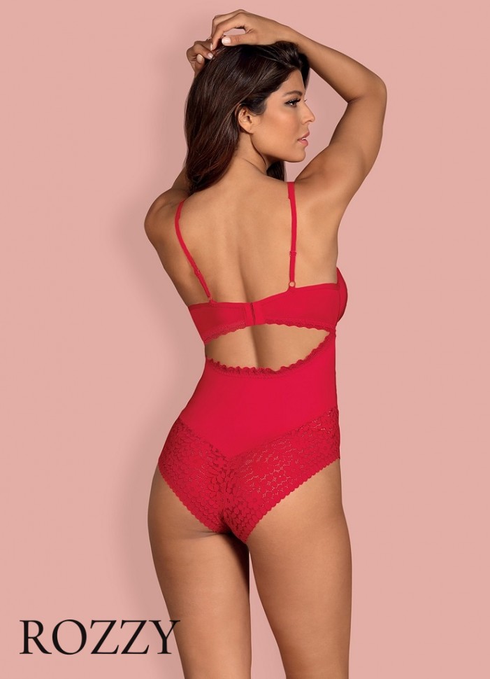 Боди Obsessive Jolierose Teddy красный 