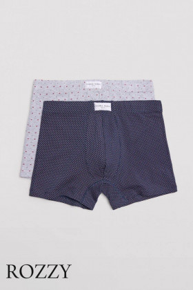 Трусы шорты мужские Ysabel Mora 20377 темно-синий/светло-серый (уп.2шт.)