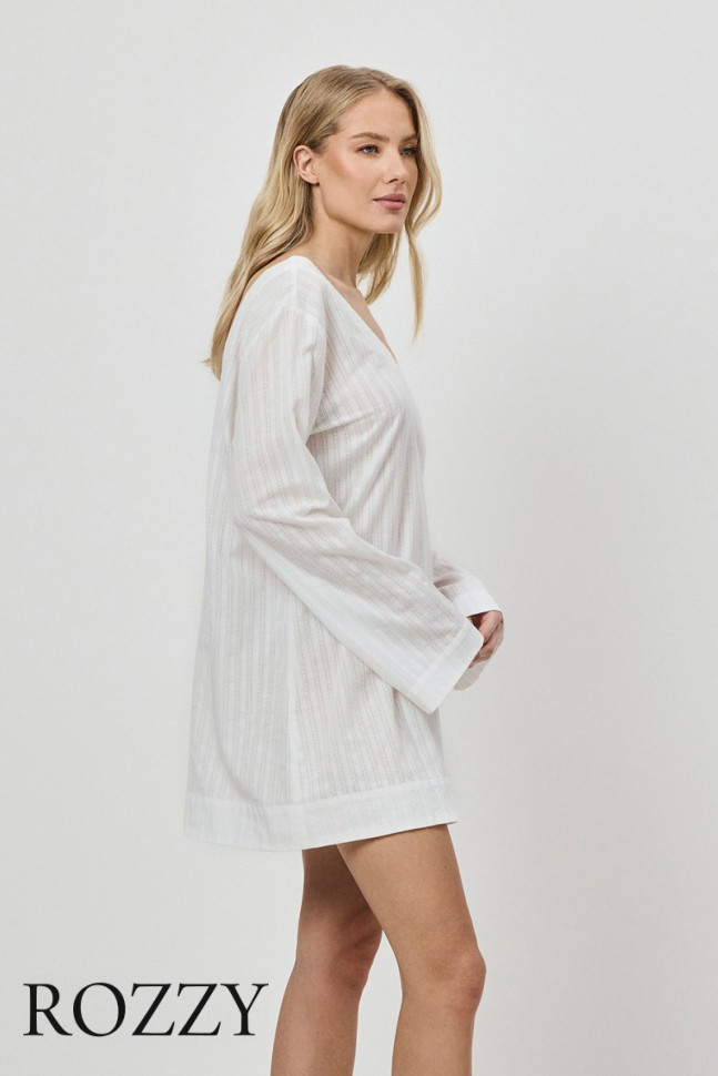 Платье домашнее хлопковое Aruelle Elara слоновая кость