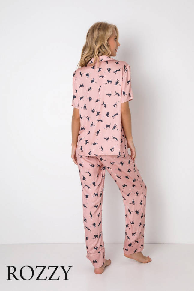 Пижама вискозная Aruelle Polly пыльная роза