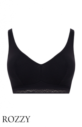 Бюстгальтер без косточек хлопковый Naturana Baumwolle 5331 черный К