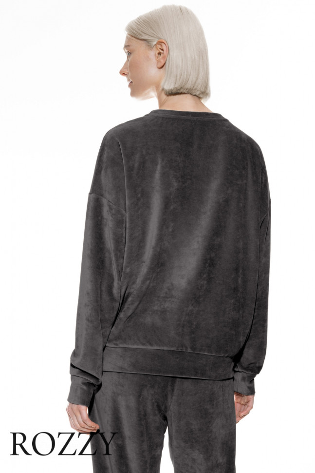 Джемпер домашний велюровый Mey Velvet Dream 1210021 серый