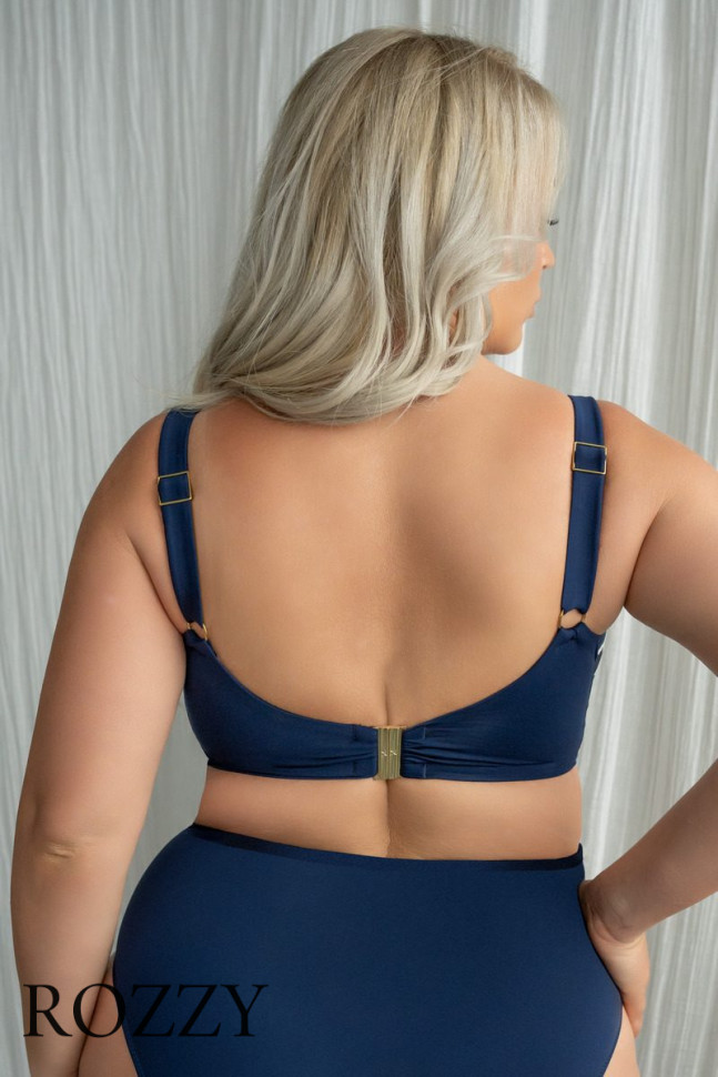 Бюстгальтер купальный Kris Line Santorini темно-синий/белый