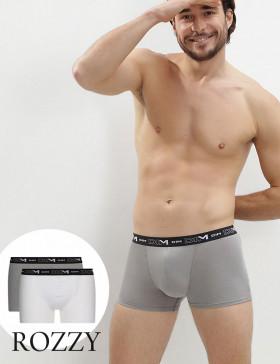 Трусы шорты мужские DIM 6596/2 антрацит/белый (уп.2шт.)