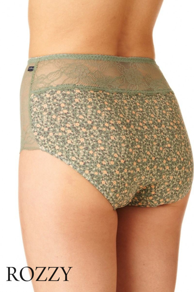 Трусы макси хлопковые Key LPF 173 B22 бежевый/мятный (уп.2шт.)