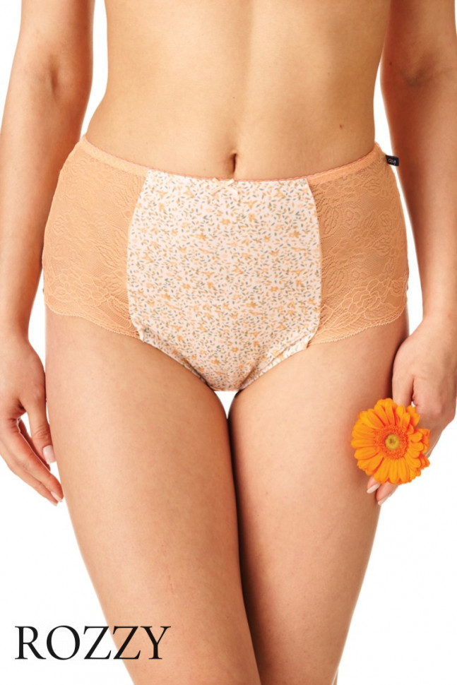 Трусы макси хлопковые Key LPF 173 B22 бежевый/мятный (уп.2шт.)