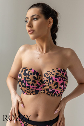 Бюстгальтер бандо купальный Kris Line Kenya леопардовый