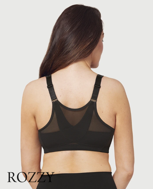 Бюстгальтер без косточек спереди застежка Glamorise GI1265 черный