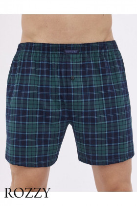 Трусы боксеры мужские Cornette 002/008-19 темно-синий/зеленый