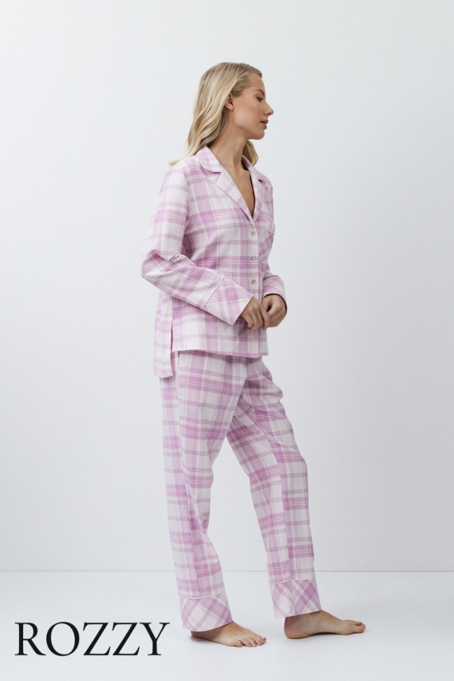 Пижама фланелевая Aruelle Fabiola лавандовый