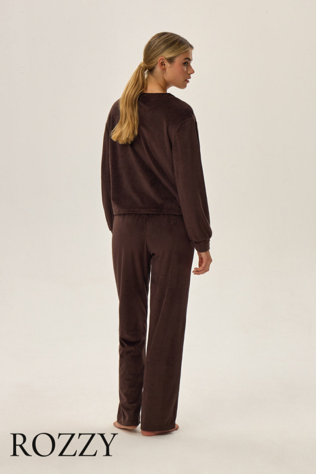 Костюм домашний велюровый Esotiq Jade/89X 42095 шоколадный