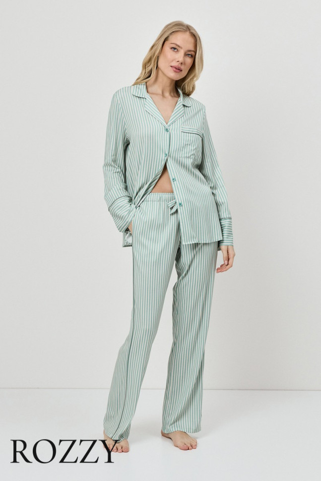 Пижама вискозная Aruelle Moss оливковый