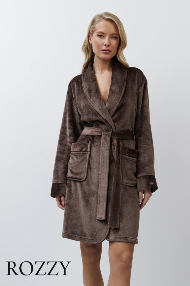 Халат флисовый Aruelle Eva Brawn шоколадный