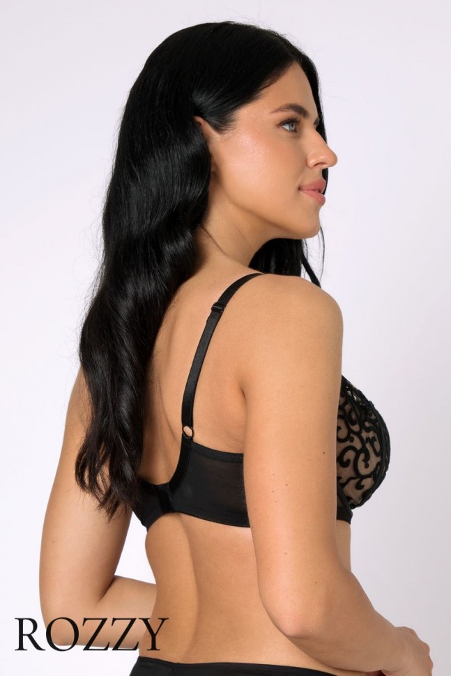 Бюстгальтер балконет Subtille Adelina черный/телесный