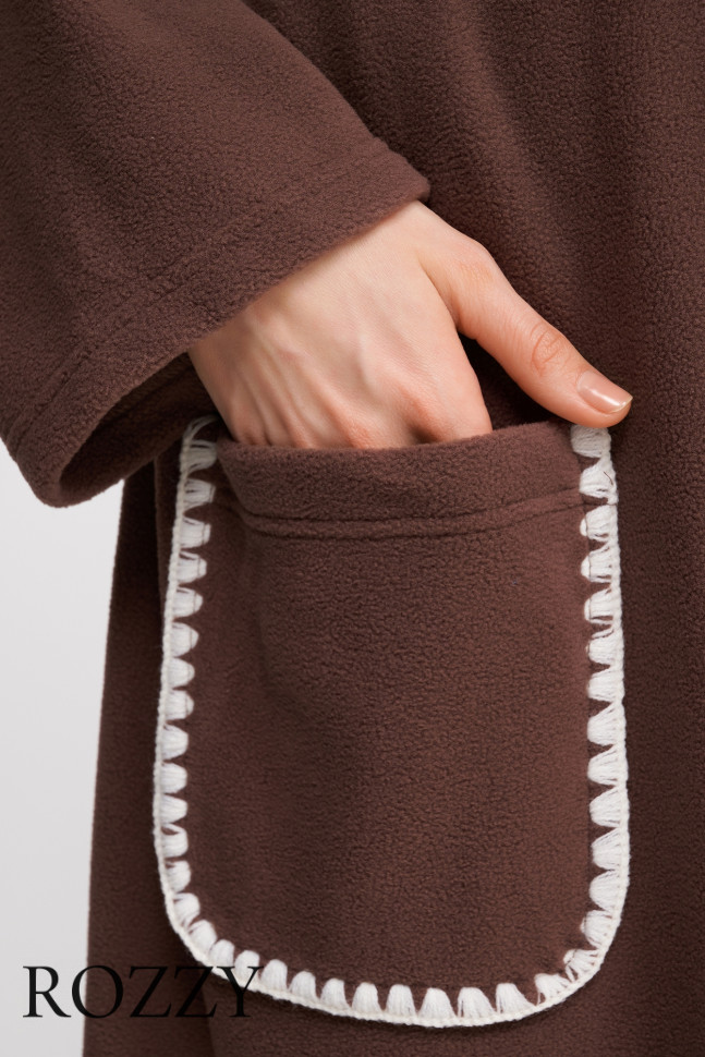 Халат флисовый Bisbigli 84180 коричневый