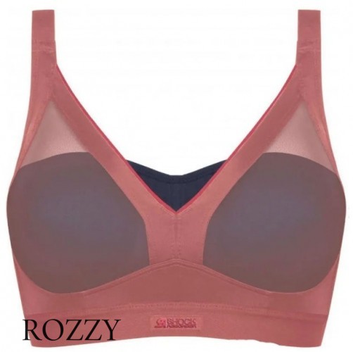 Бюстгальтер спортивный без косточек Shock Absorber S015F розовый цитрус/синий