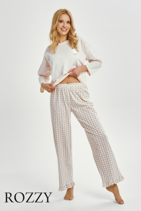 Пижама хлопковая Taro Vera 3438 светло-бежевый