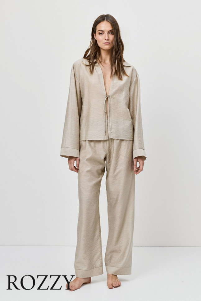 Костюм домашний Aruelle Breeze Set бежево-серый