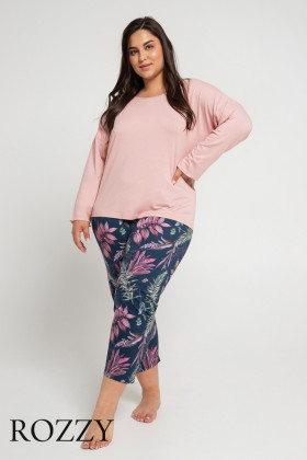 Пижама хлопковая Taro Vivian Maxi 3000/3013 розовый/синий