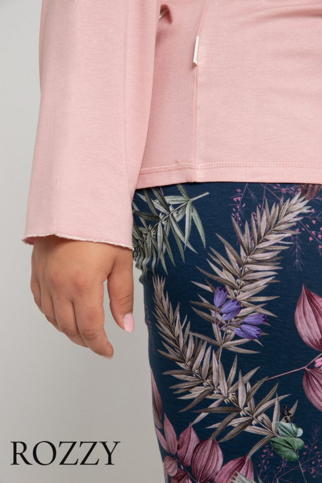 Пижама хлопковая Taro Vivian Maxi 3000/3013 розовый/синий