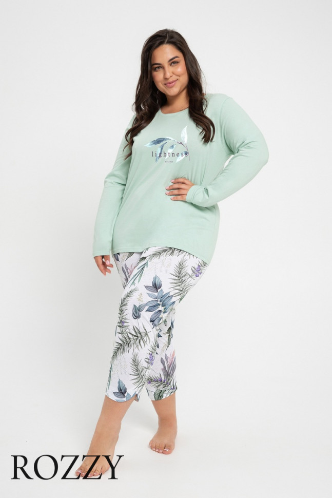 Пижама хлопковая Taro Ariana Maxi 2982/3016 фисташковый