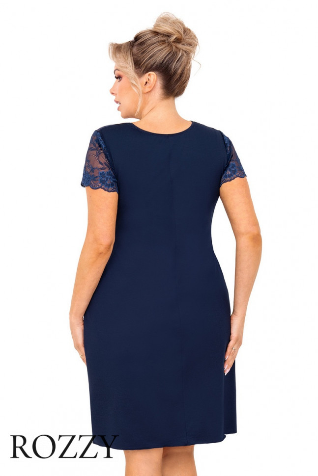 Сорочка вискозная Donna Livia Plus темно-синий