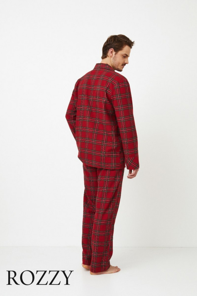 Пижама мужская фланелевая Aruelle Hendrix бургундское вино