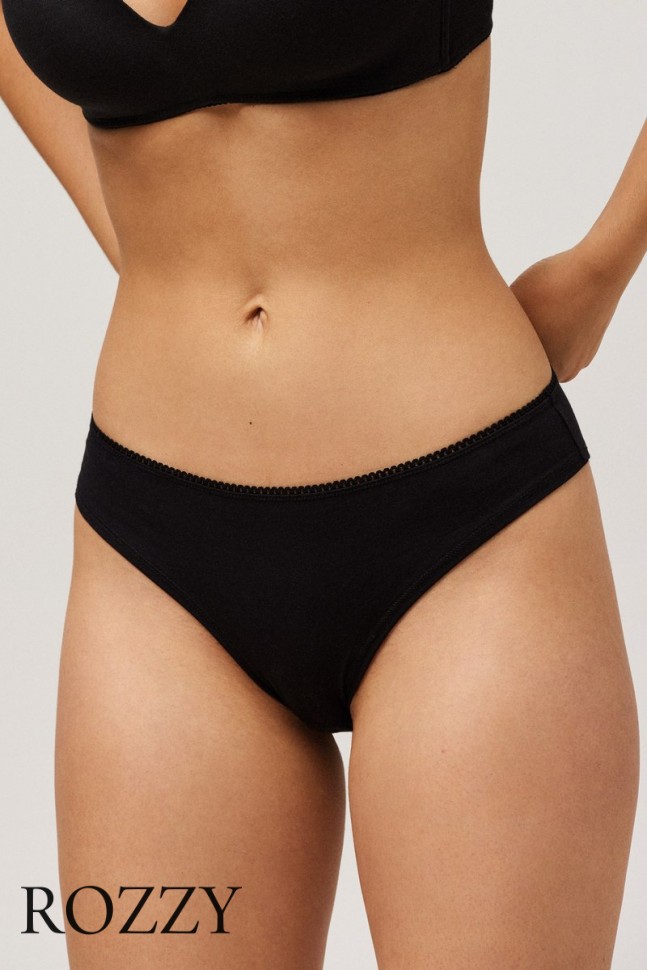 Трусы бразильяна хлопковые Ysabel Mora 10072 черный